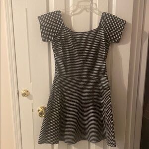 Chic Black and White Checkered Dress